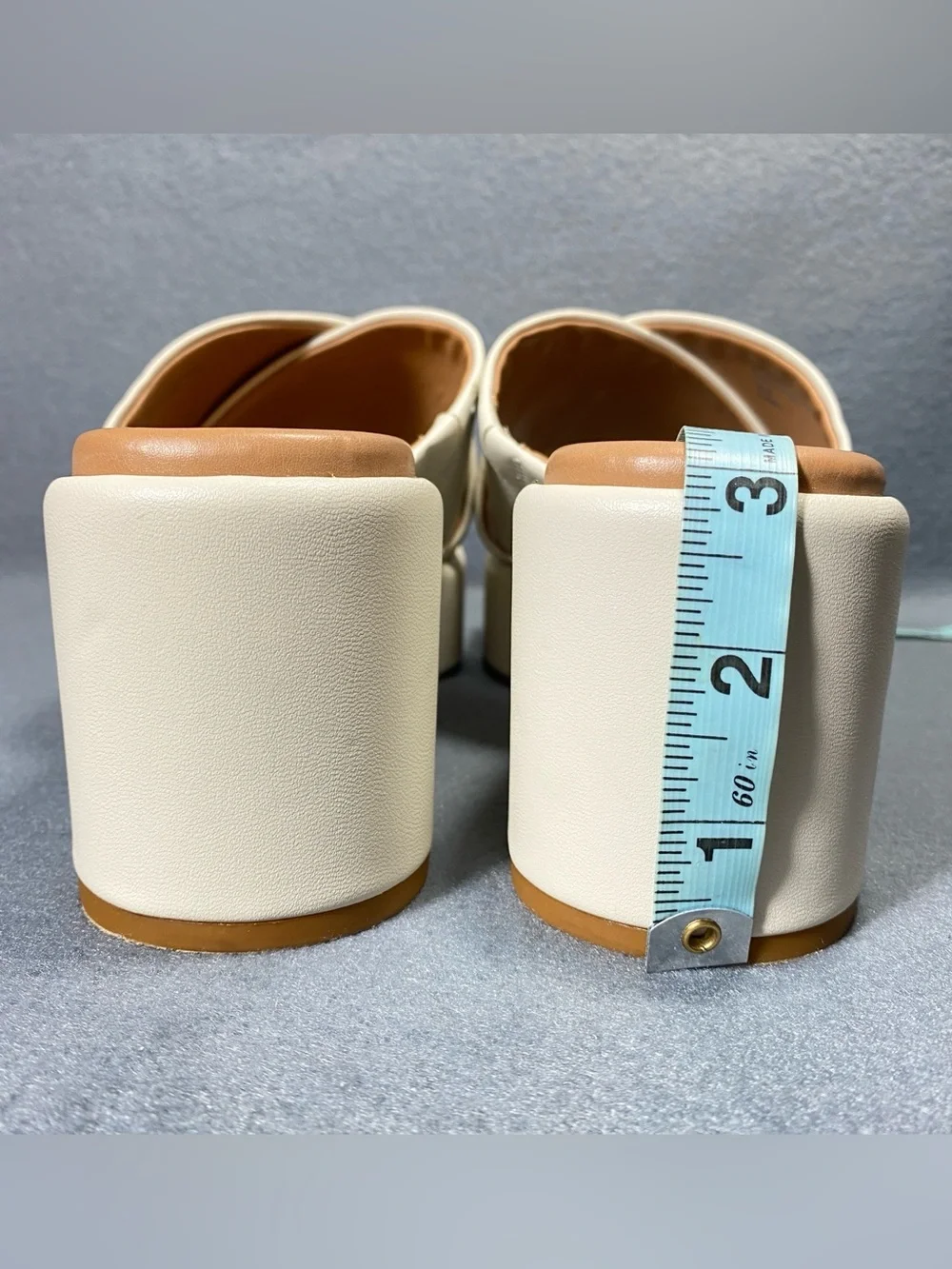 Nordstrom Chunky Heels Platform Beige Sandals, Y2K Inspired Edgy, Women’s Sz 9 M